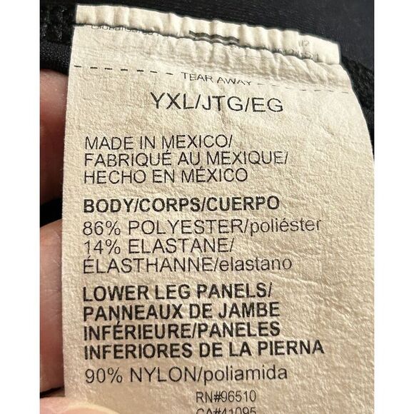 Under Armour Girls Large Black Athletic Leggings Performance Workout Pants - Picture 3 of 6